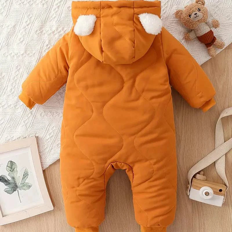 Infant Hooded Thick Zipper Coat