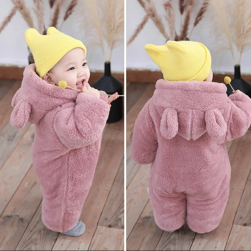 Baby Cartoon Bear Winter Onesie