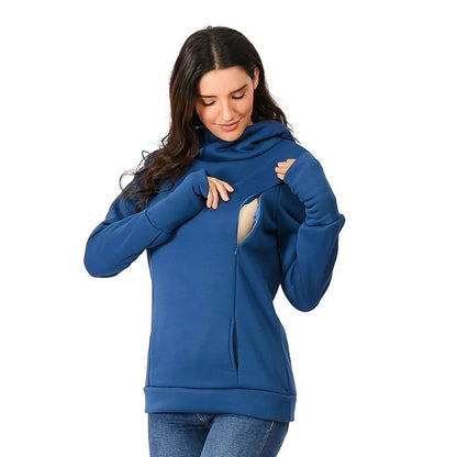 Maternity Hoodie Nursing Sweater