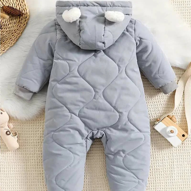 Infant Hooded Thick Zipper Coat