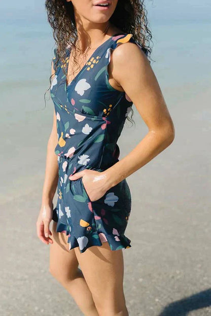 TWILIGHT BOUQUET STYLISH SWIMSUIT WITH BUILT-IN BRA