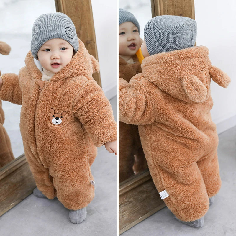 Baby Cartoon Bear Winter Onesie