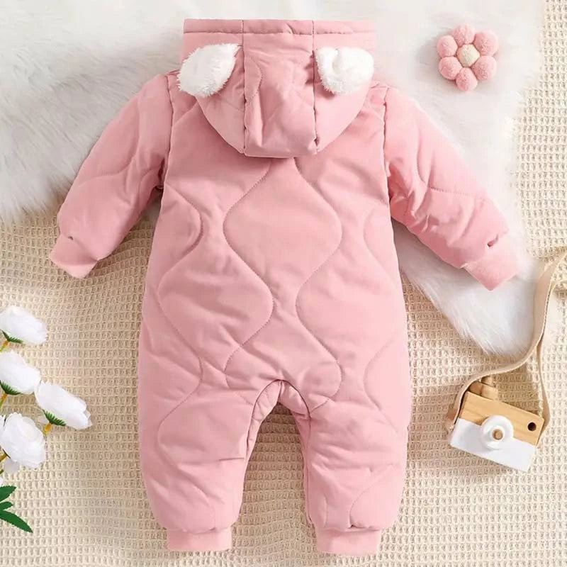 Infant Hooded Thick Zipper Coat