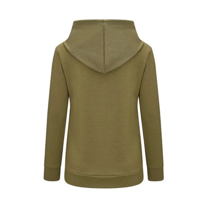 Solid Color Nursing Hooded Sweater