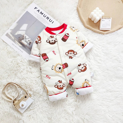 Newborns Winter Thermal Jumpsuits