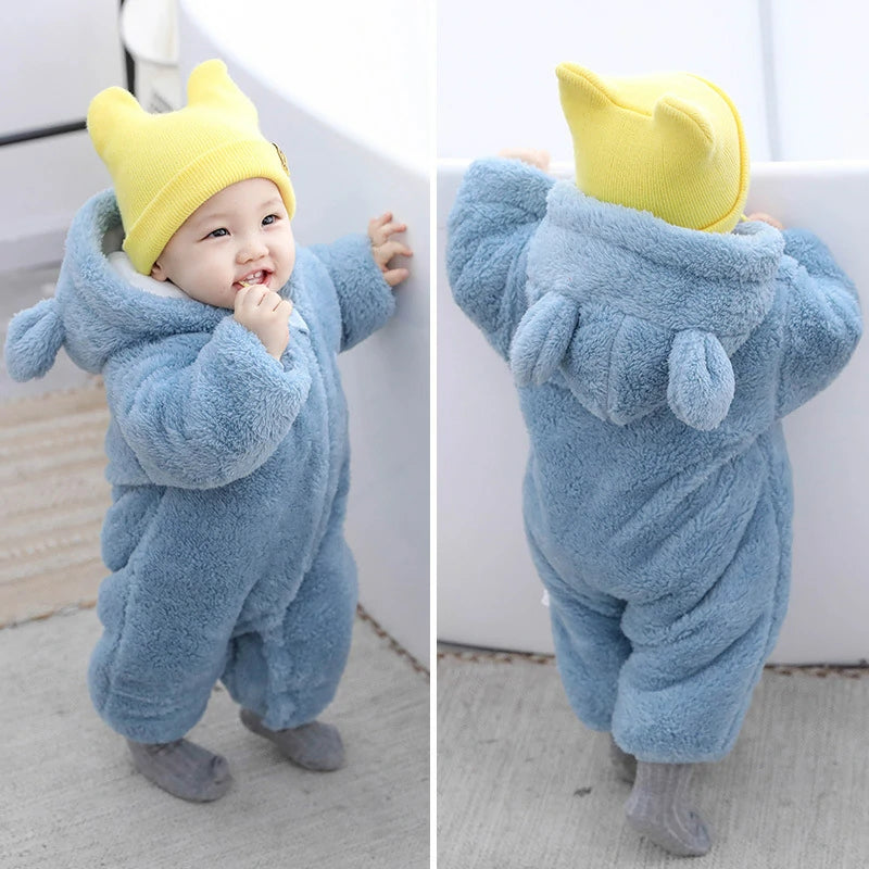 Baby Cartoon Bear Winter Onesie