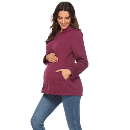 Women's Zip Maternity Baby Carrier Hoodie