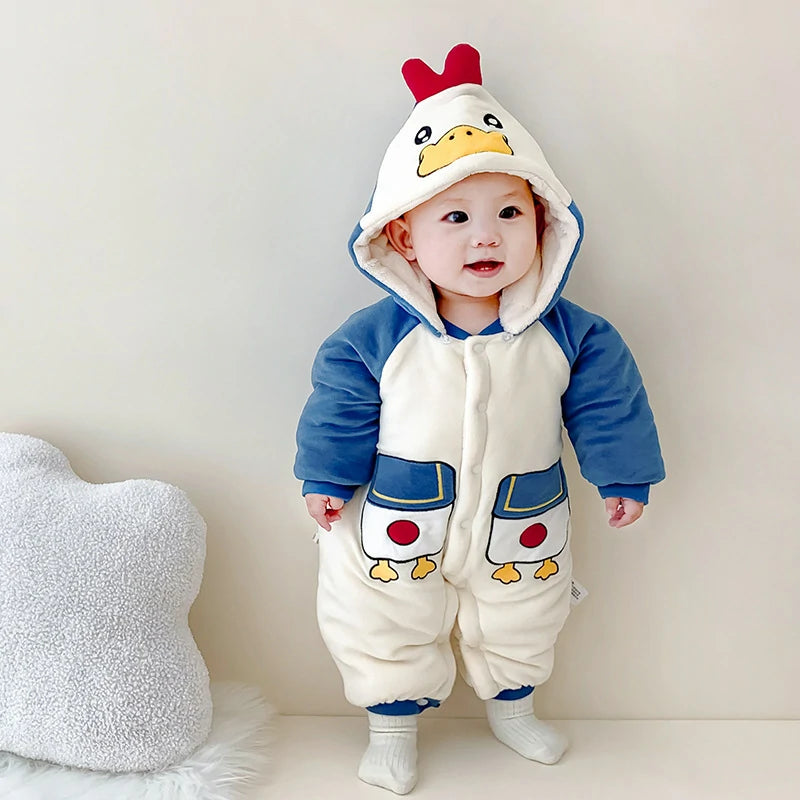 Newborn Winter Plush Rompers