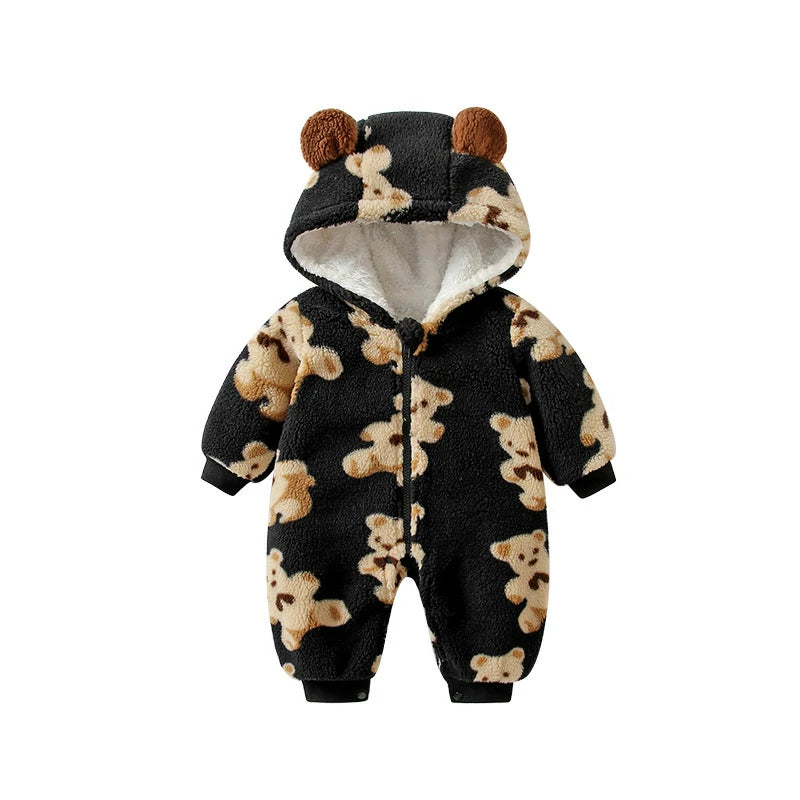 Toddler Cute Bear Hooded Onesie