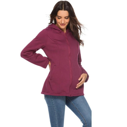 Women's Zip Maternity Baby Carrier Hoodie