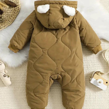 Infant Hooded Thick Zipper Coat