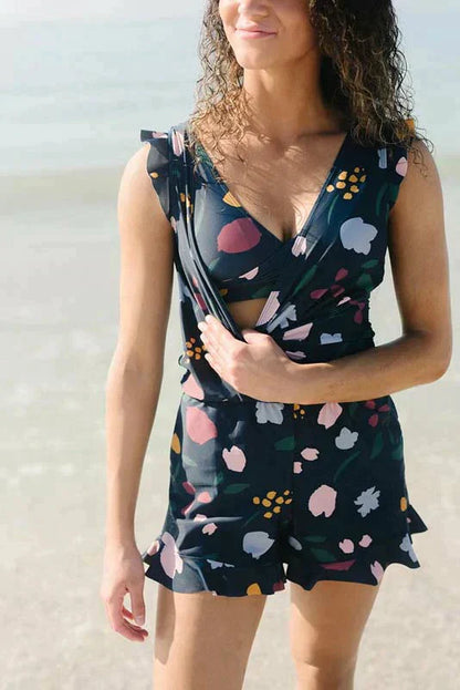 BLOSSOMS STYLISH SWIMSUIT WITH BUILT-IN BRA