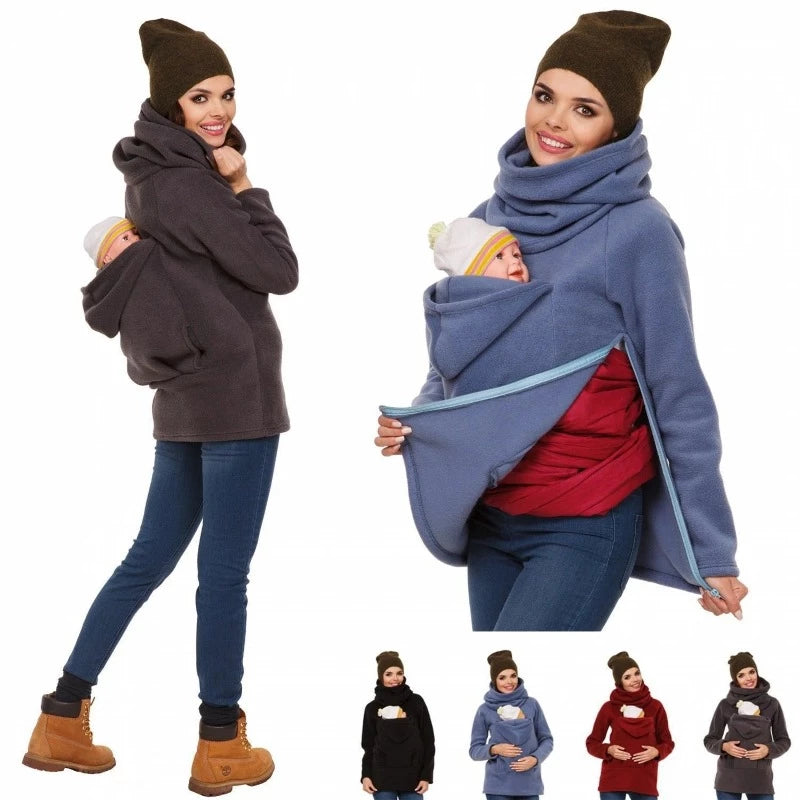 2 in 1 Maternity Jacket Baby Carrier Sweatshirt