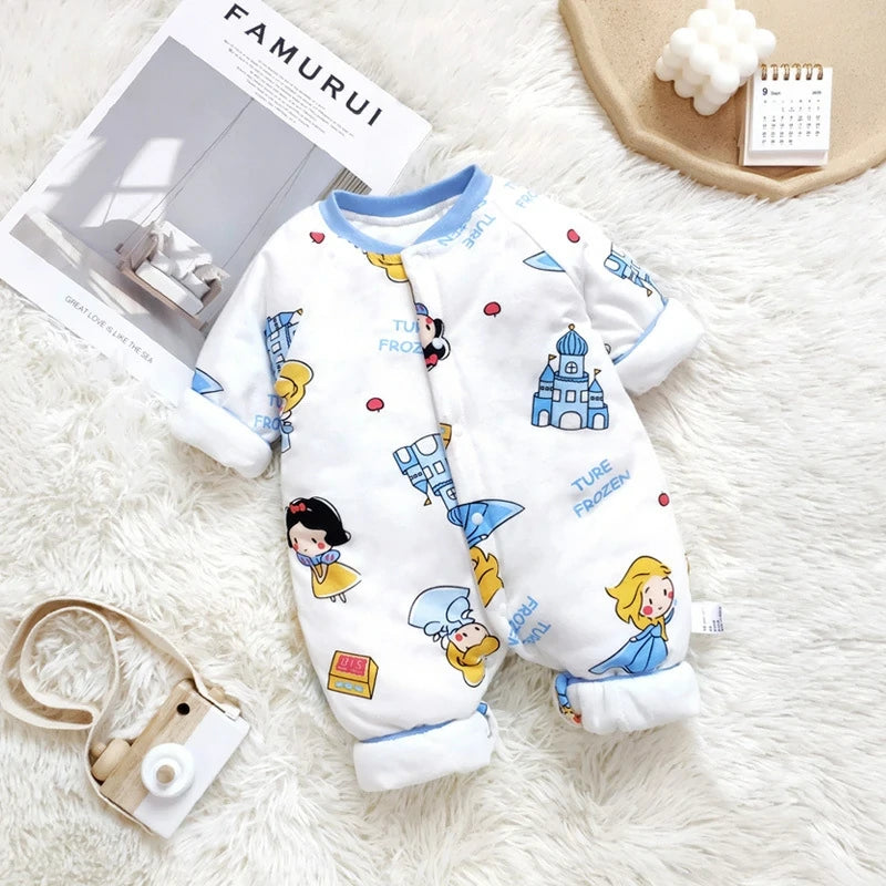 Newborns Winter Thermal Jumpsuits