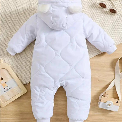 Infant Hooded Thick Zipper Coat