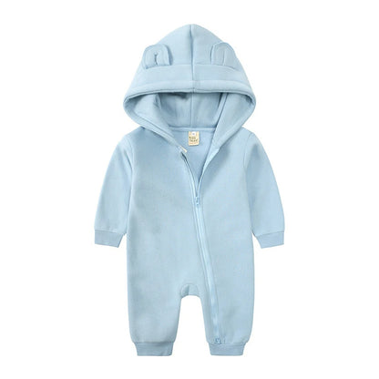 Newborn Bear Ear Hoodie Bodysuit