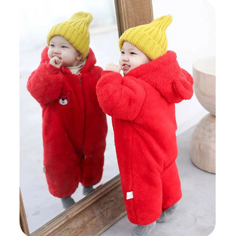 Baby Cartoon Bear Winter Onesie