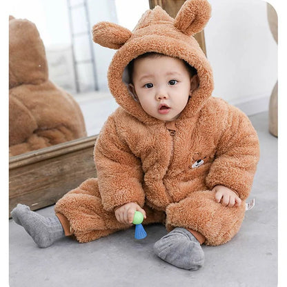 Baby Cartoon Bear Winter Onesie