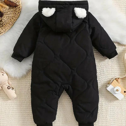 Infant Hooded Thick Zipper Coat