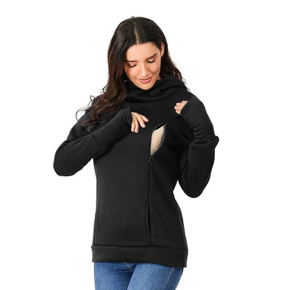 Maternity Hoodie Nursing Sweater