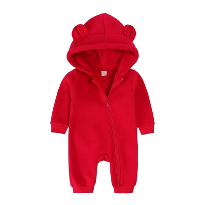 Newborn Bear Ear Hoodie Bodysuit