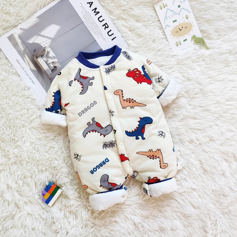 Newborns Winter Thermal Jumpsuits