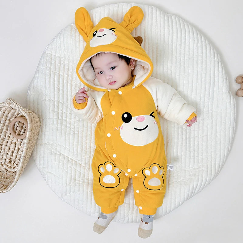 Newborn Winter Plush Rompers