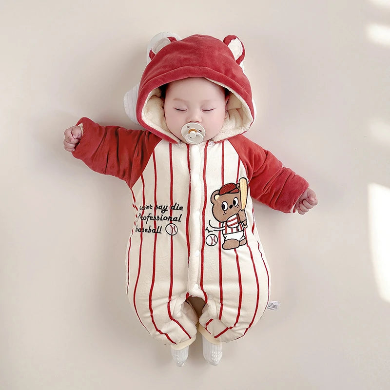 Newborn Winter Plush Rompers