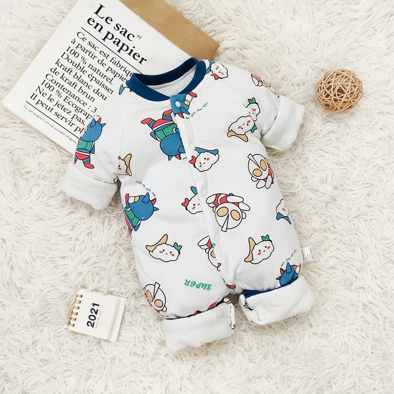 Newborns Winter Thermal Jumpsuits