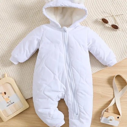 Infant Hooded Thick Zipper Coat