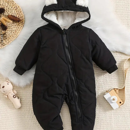 Infant Hooded Thick Zipper Coat