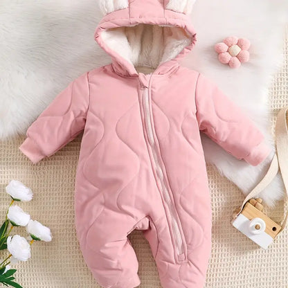 Infant Hooded Thick Zipper Coat