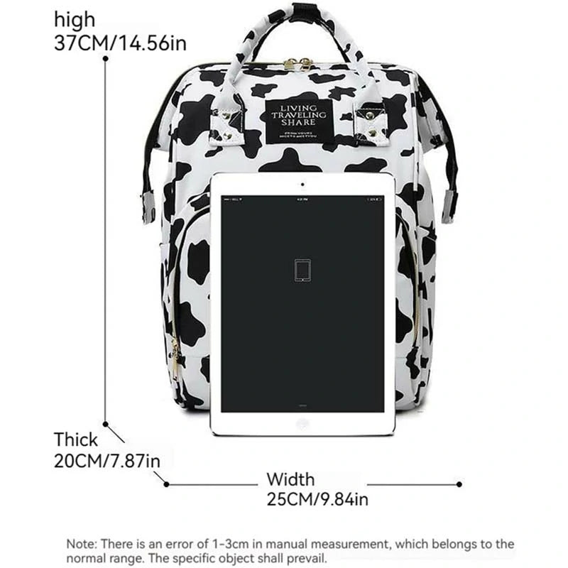 Cow Print Diaper Backpack