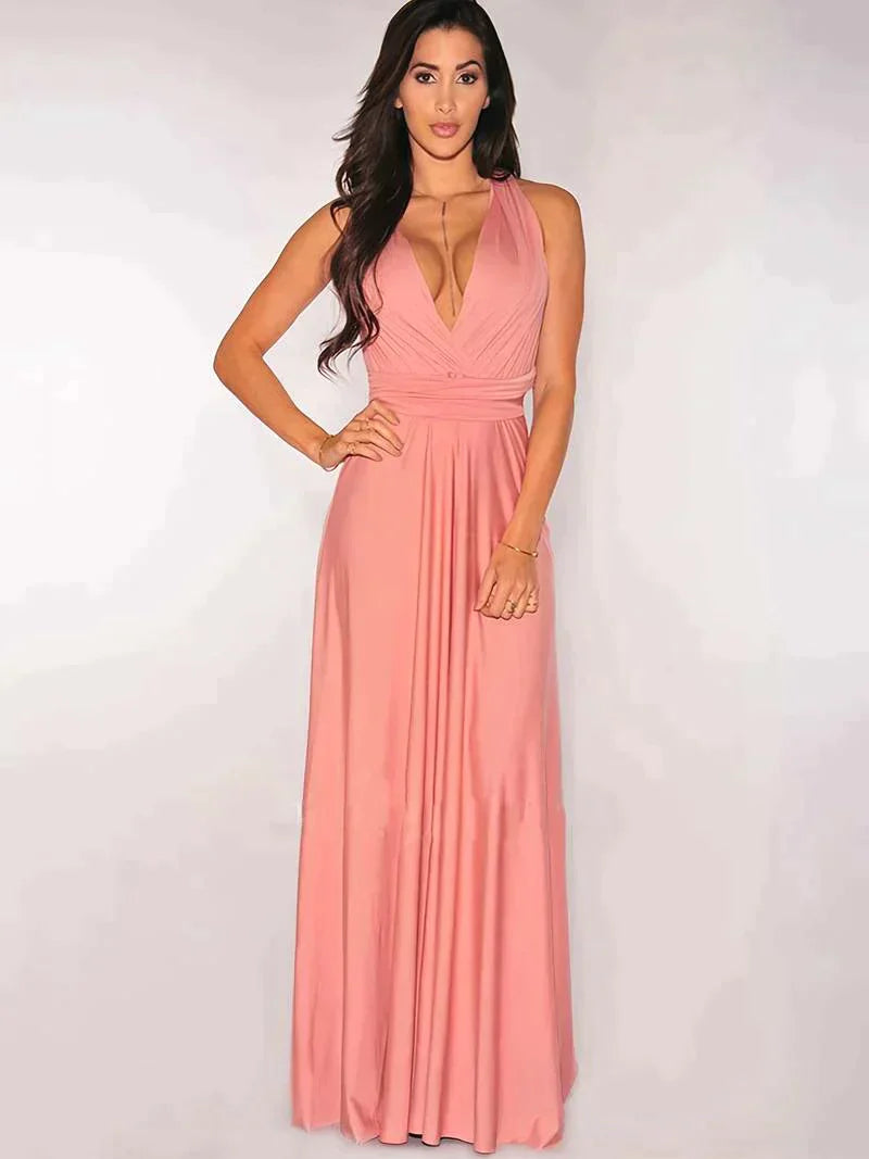 CHAMPAGNE SEXY MAXI DRESS