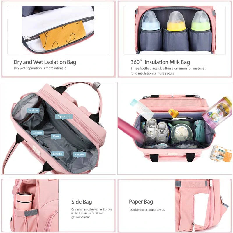 Baby Changing Backpacks with Foldable Bed