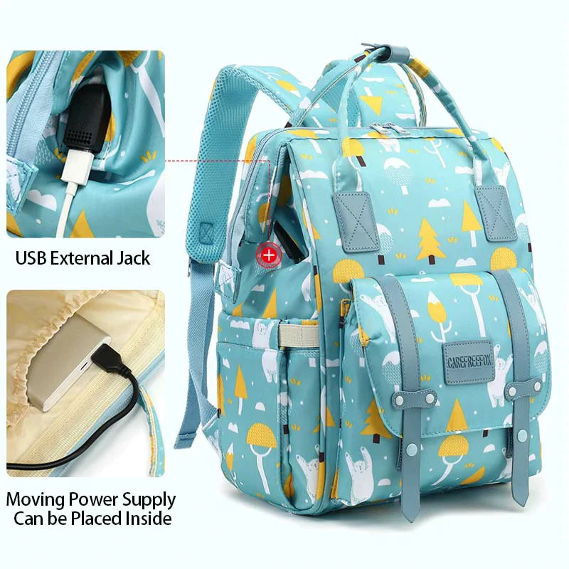 Blue Travel Backpack Baby Diaper Bag