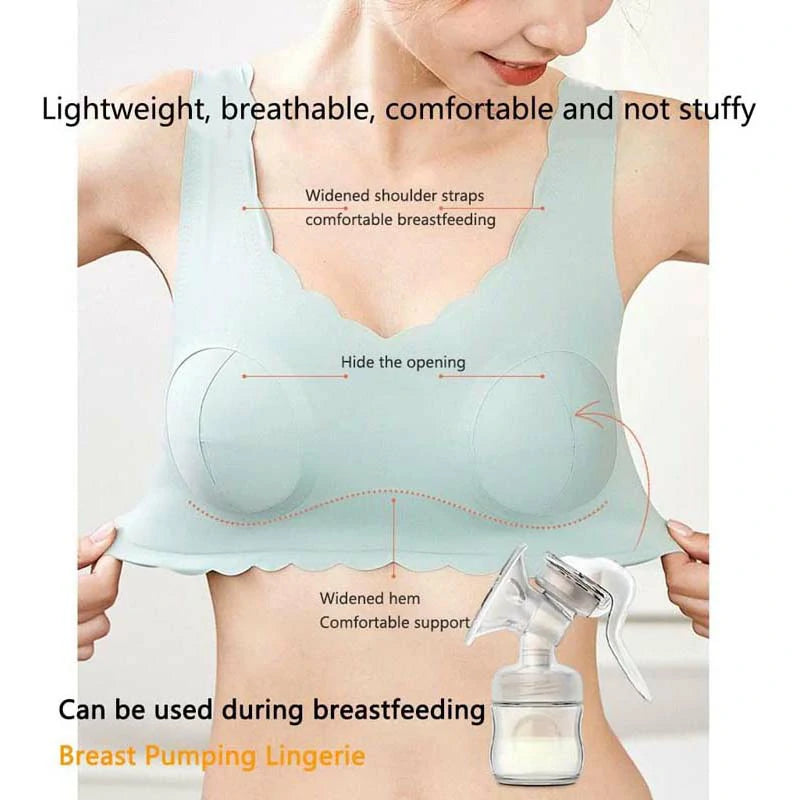 High Elastic Hands Free Breast Pumping Bra