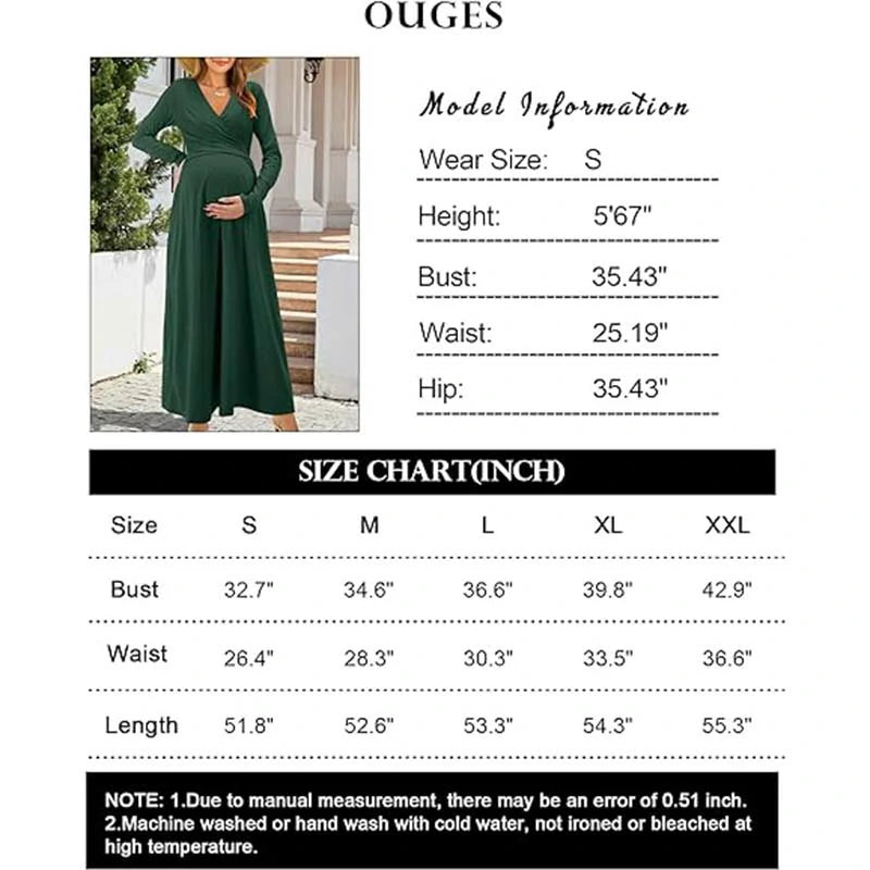 GREEN MATERNITY MAXI DRESS