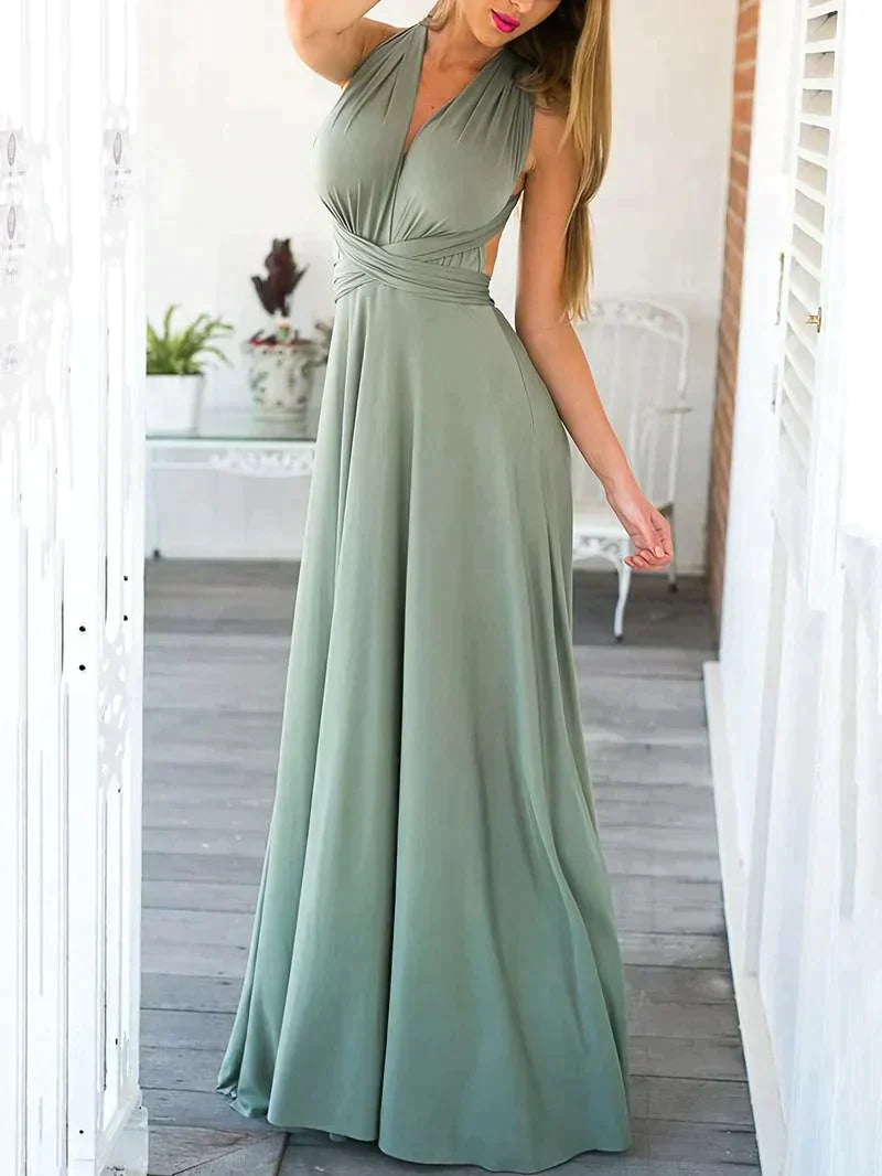 GREEN SEXY MAXI DRESS