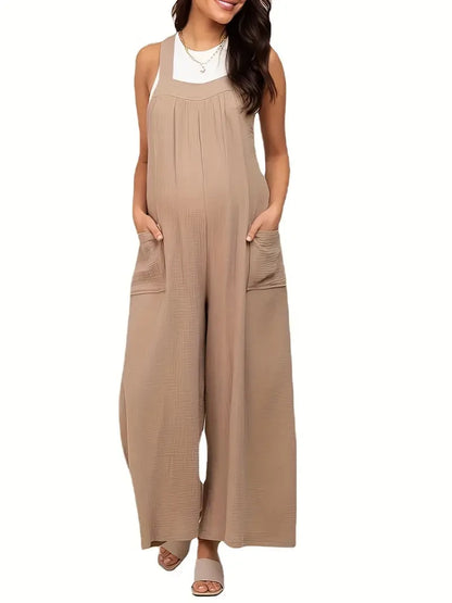 LACE-UP COMFORTABLE MATERNITY OVERALLS