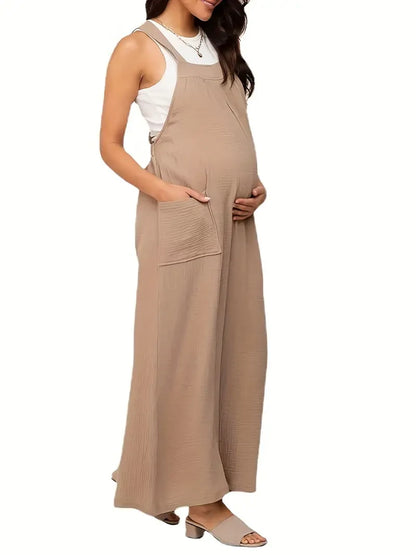 LACE-UP COMFORTABLE MATERNITY OVERALLS