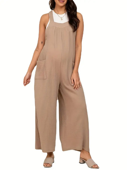 LACE-UP COMFORTABLE MATERNITY OVERALLS