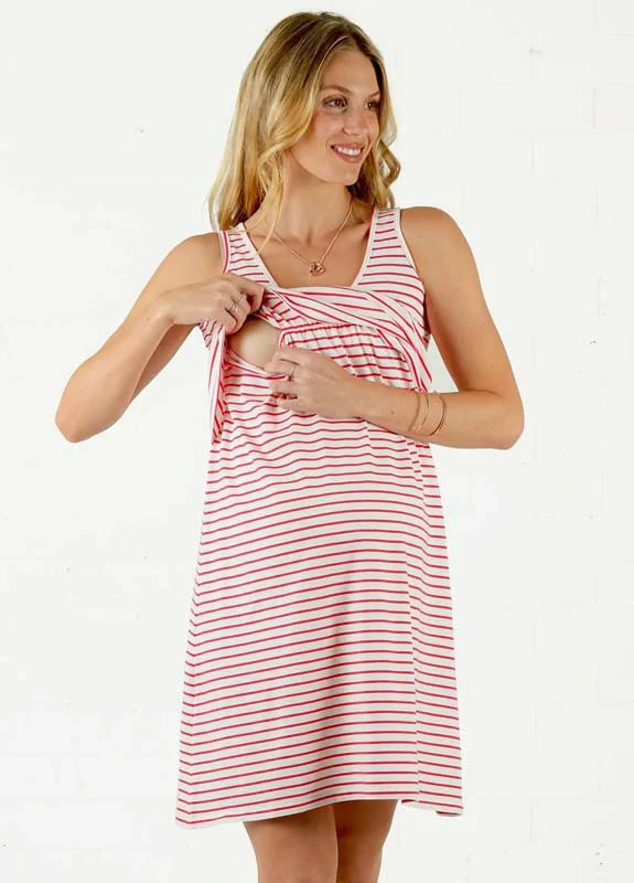 MATERNITY STRIPED DRESS