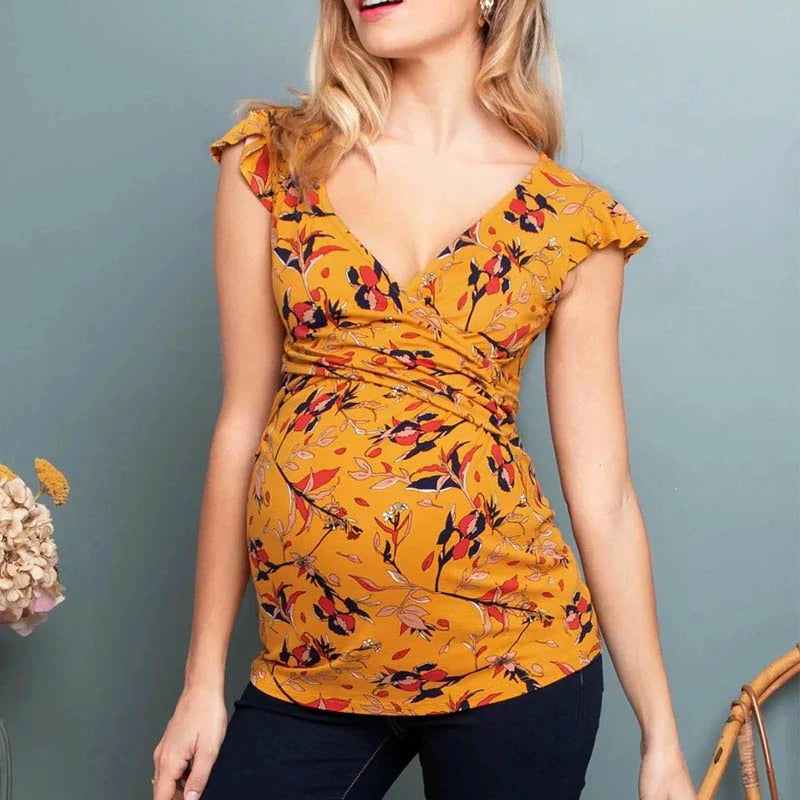 PRINTED MATERNITY NURSING T-SHIRT