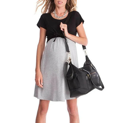 ADJUSTABLE WAISTBAND MATERNITY NURSING SKIRT