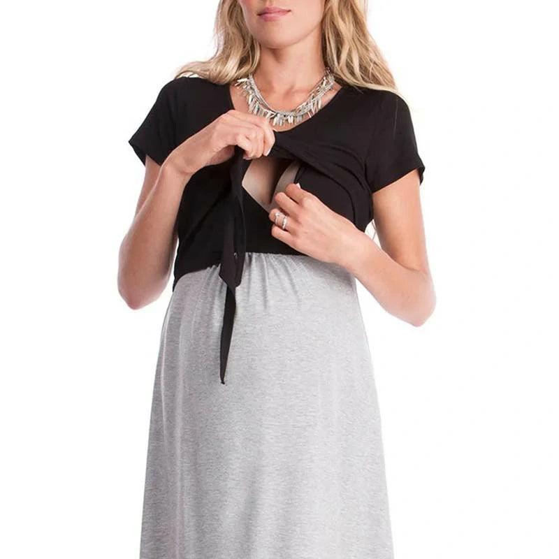 ADJUSTABLE WAISTBAND MATERNITY NURSING SKIRT