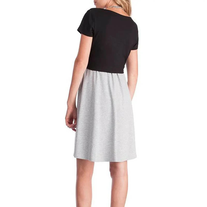 ADJUSTABLE WAISTBAND MATERNITY NURSING SKIRT