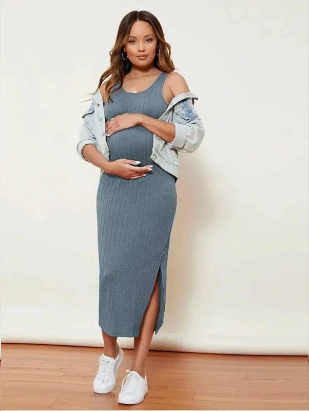 MATERNITY KNITTED LONG DRESS