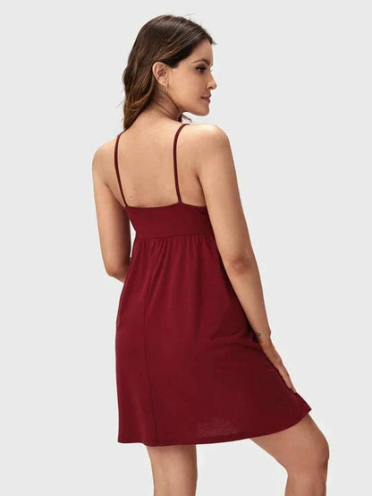 MATERNITY SOLID FLARED HEM SLIP DRESS