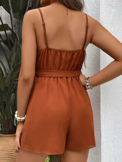 ORANGE MATERNITY ROMPER